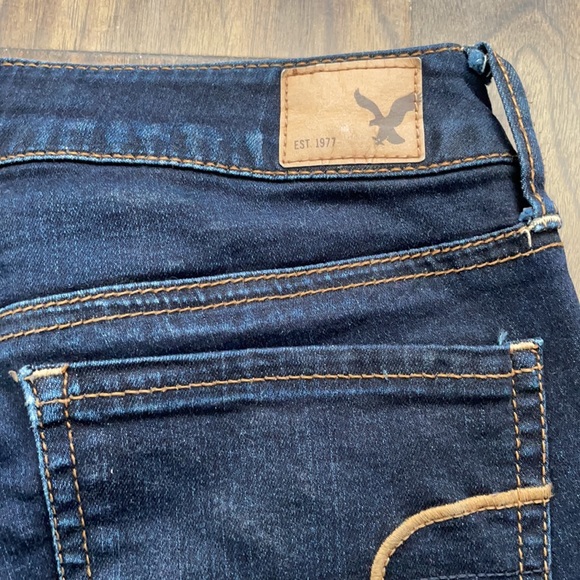 American Eagle Dark Wash Jeggings Super Stretch - Picture 10 of 12